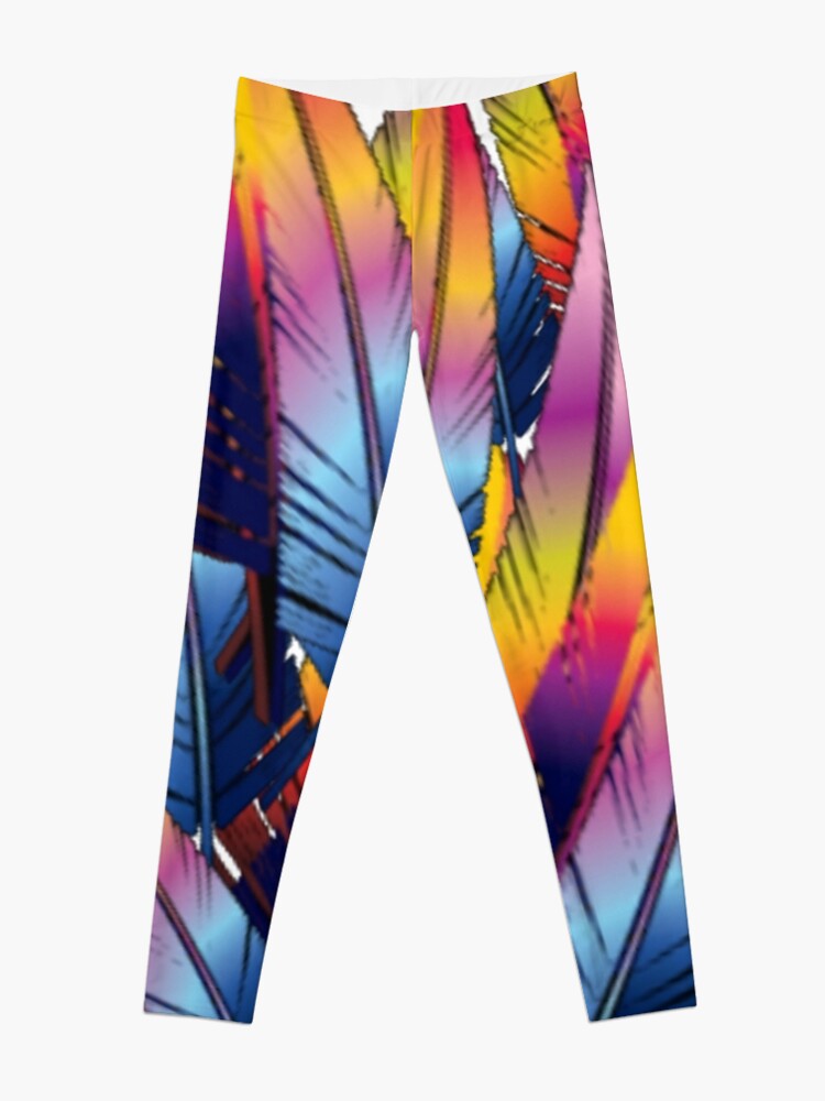 Alternate view of Colorful Feather Leggings