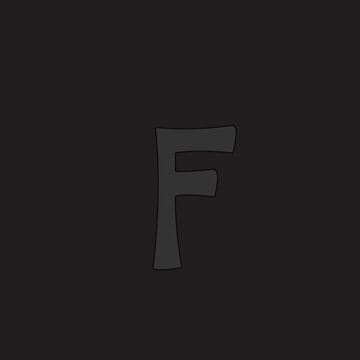 letter f black Sticker for Sale by ZiphGames