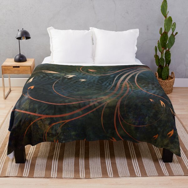 Item preview, Midnight Garden Botanical Gold Autumn Flames Leaves designed and sold by IZiets.