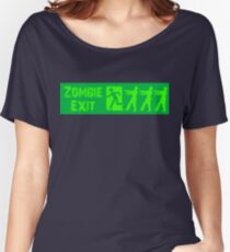 ZOMBIE EXIT SIGN by Zombie Ghetto Women's Relaxed Fit T-Shirt
