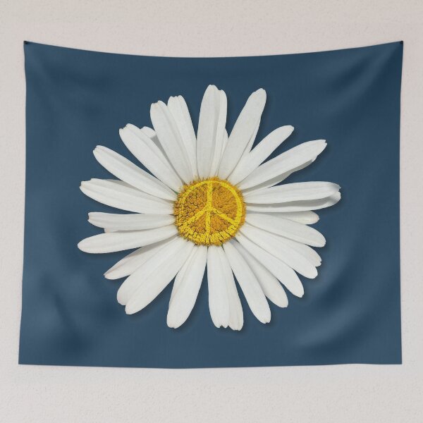 Item preview, Daisy Flower of Inner Peace - Symbol Sign - MOD Real - Navy Blue  designed and sold by 26-Characters.