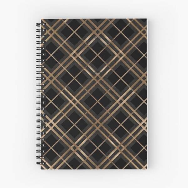 Item preview, Pretty Simple Check Pattern Stripes Black Shades of Gold designed and sold by GDCdesigns.