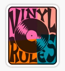 Vinyl Records Rule Pop Art Sticker