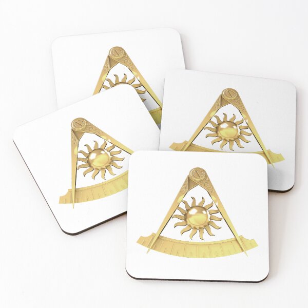 Item preview, Freemason Past Master Gold White Background Masonic designed and sold by MasterMasonMade.