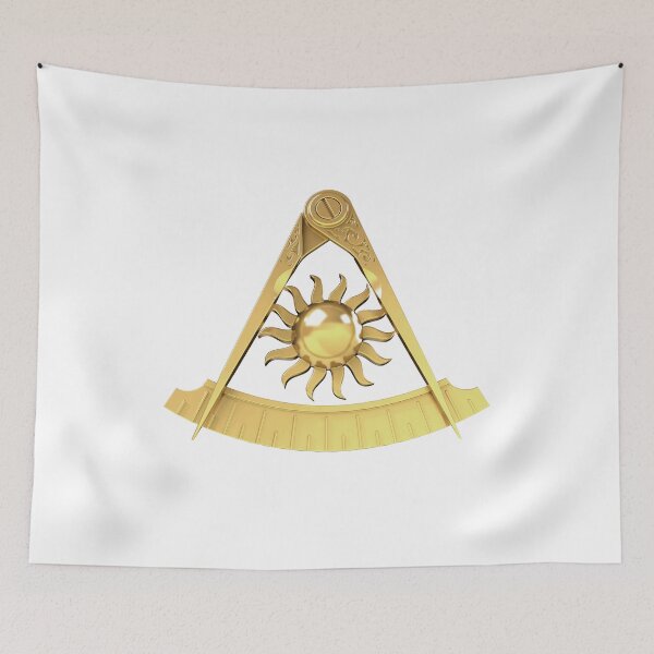 Item preview, Freemason Past Master Gold White Background Masonic designed and sold by MasterMasonMade.