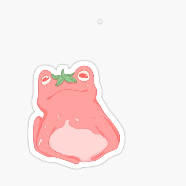 Strawberry Frog Sticker For Sale By Vicsketchs Redbubble