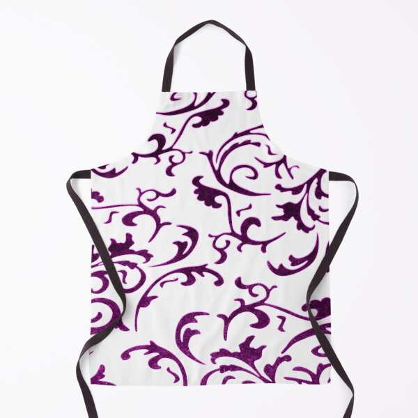 Item preview, ARABIATA 6 purple white patterns Morocco Essaouira flowers leaves design arabesques volutes decor designed and sold by dragonemma.
