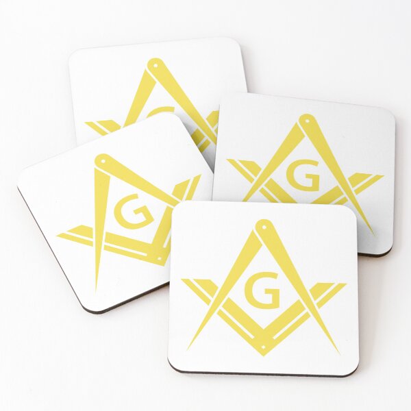 Item preview, Freemason Gold Square & Compass White Background Masonic designed and sold by MasterMasonMade.