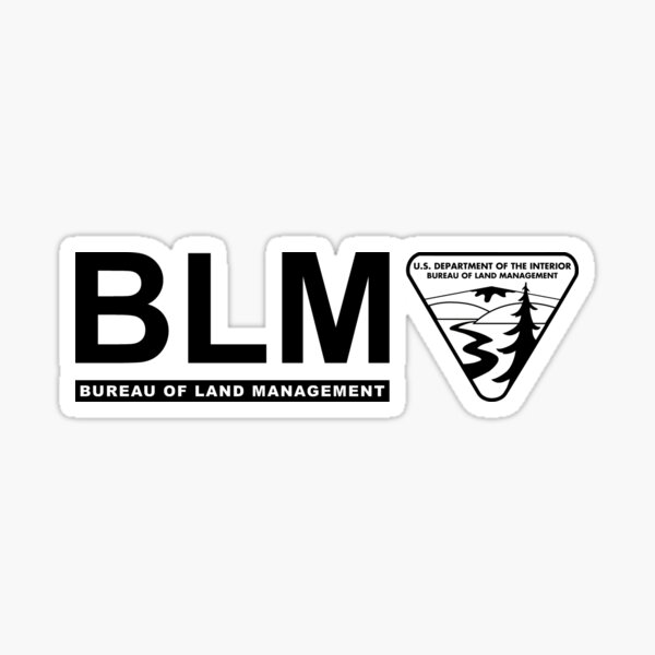 The Original Blm Bureau Of Land Management Black Sticker For Sale By Enigmaticone Redbubble 5939