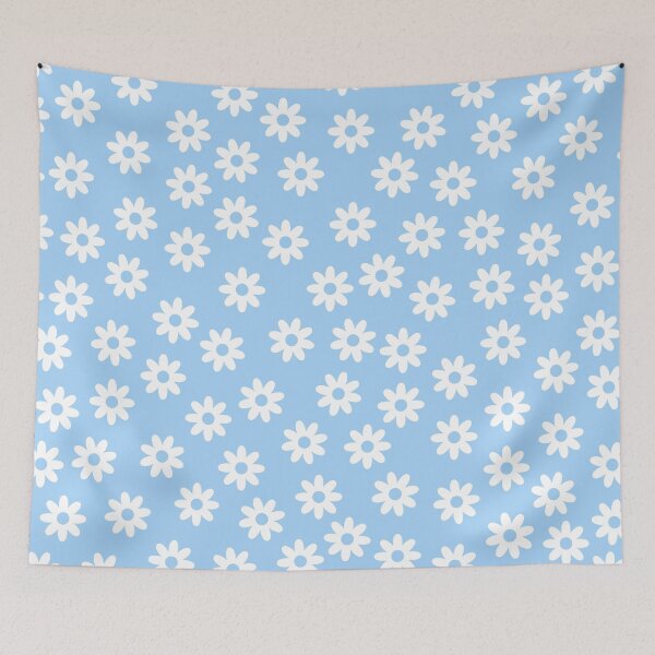 Item preview, Cute White Flower Pastel Blue  designed and sold by trajeado14.