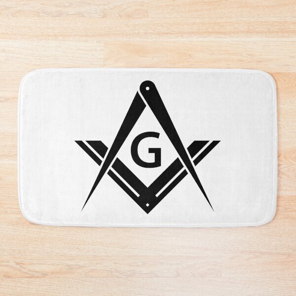 Item preview, Freemason Black Square & Compass White Background Masonic designed and sold by MasterMasonMade.