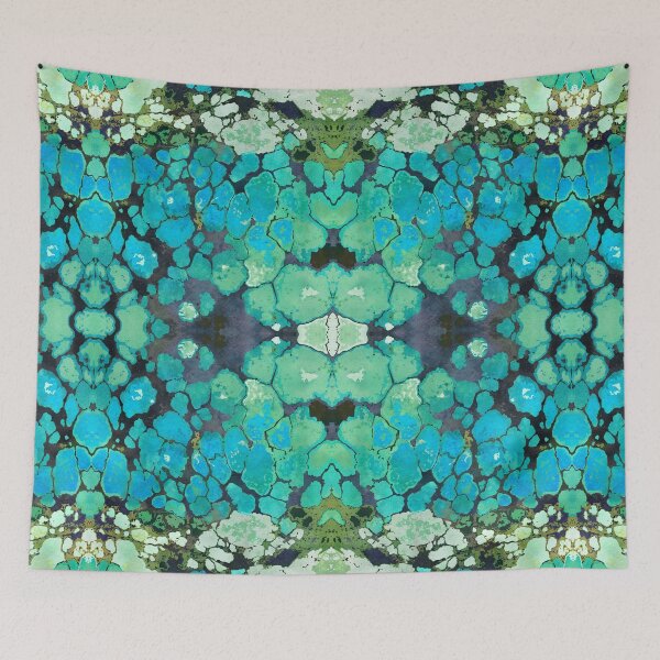 Item preview, Blue Turquoise Natural Stone Print designed and sold by AndreaHelmArt.