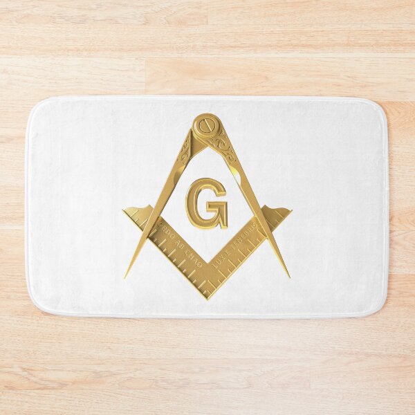 Item preview, Freemason Gold Square & Compass White Background Masonic designed and sold by MasterMasonMade.