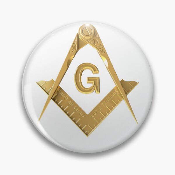Item preview, Freemason Gold Square & Compass White Background Masonic designed and sold by MasterMasonMade.