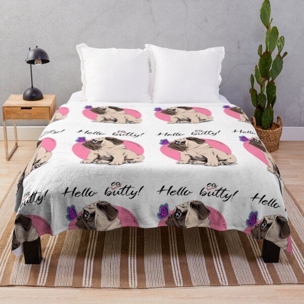 Item preview, Hello Beauty - Cute Pug Dog designed and sold by Borislav Shekerdzhiyski.