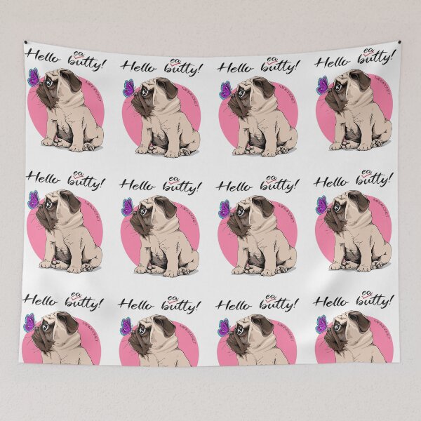Item preview, Hello Beauty - Cute Pug Dog designed and sold by Borislav Shekerdzhiyski.