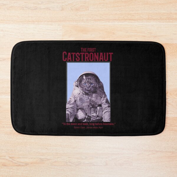 Item preview, "To the moon and back, long before hoomans." The First Catstronaut Space Capt. James Mew Purr - Funny Cat Space Design designed and sold by aurielphoenix.