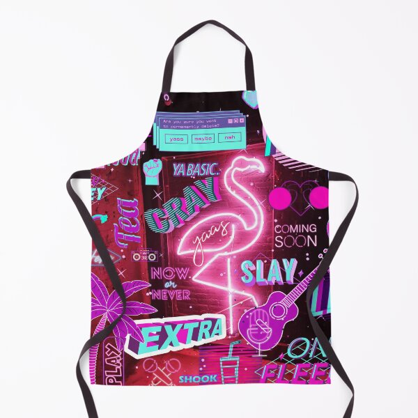 Item preview, Neon Glow Lights Trippy Glow in the Dark Aesthetic neon Pink Flamingo Retro with savage blue and purple Sticker Wall designed and sold by Aishwarya Singh.