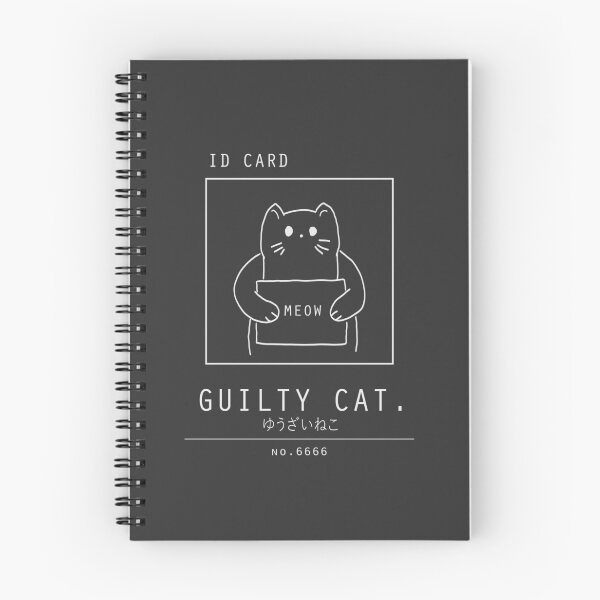 Item preview, Kawaii "Guilty Cat" Minimalist/Simple Art (Black) designed and sold by Neroaida.