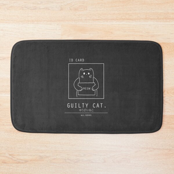 Item preview, Kawaii "Guilty Cat" Minimalist/Simple Art (Black) designed and sold by Neroaida.
