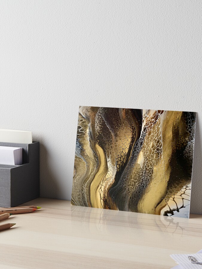 Leather and Lace Safari Inspired Fluid Art Painting with Lacing | Canvas  Print