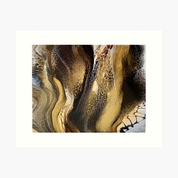 Item preview, Leather and Lace Safari Inspired Fluid Art Painting with Lacing designed and sold by CrystalCoast.