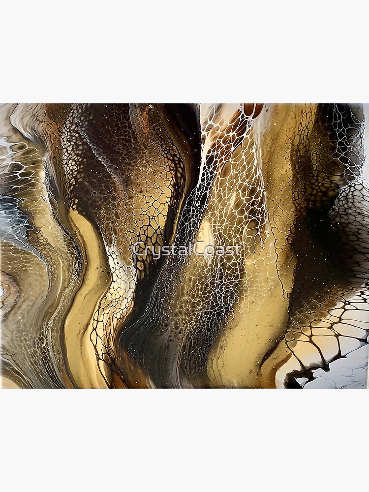Leather and Lace Safari Inspired Fluid Art Painting with Lacing