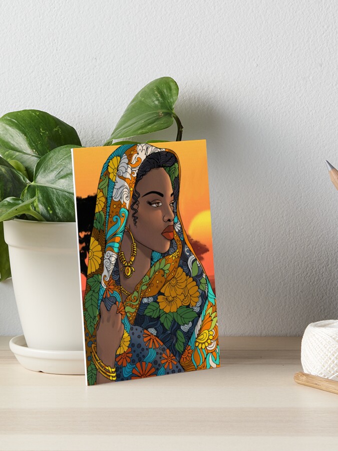 Beautiful African Woman B | Art Board Print