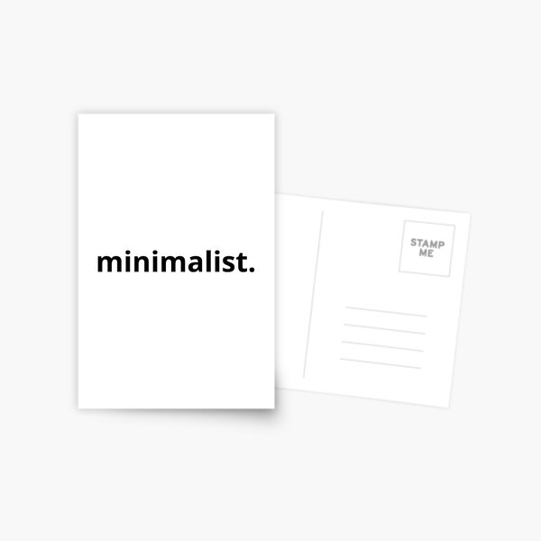 minimalist. Postcard