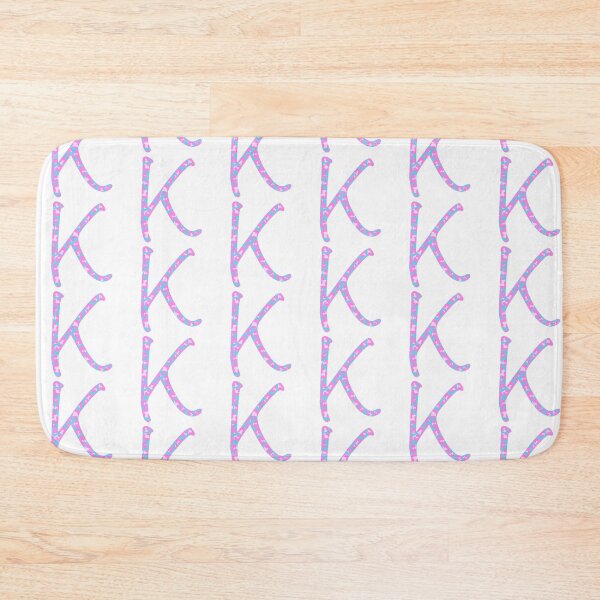 Item preview, K Initial Animal Print Cheetah Print Pink And Blue designed and sold by forfun-art.