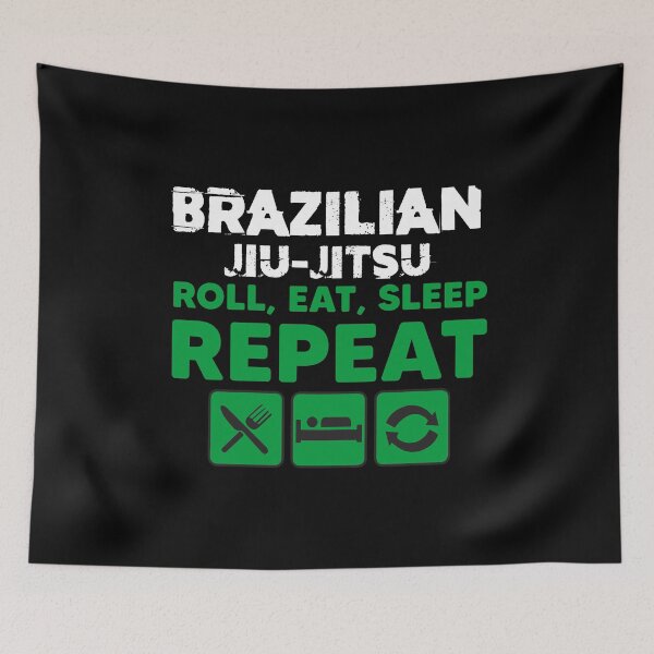 Item preview, Brazilian Jiu Jitsu Roll Eat Sleep Repeat designed and sold by Nessshirts.
