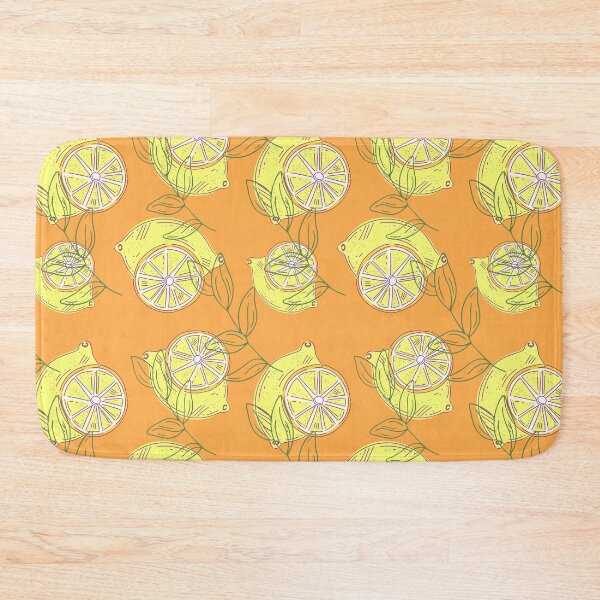 Item preview, Cute Yellow and Orange Lemon Pattern designed and sold by luckyblackitty.
