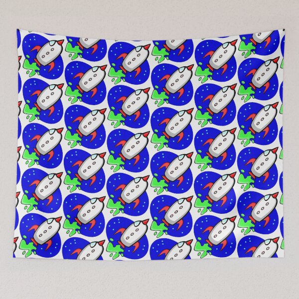 Item preview, Retro 90s Cartoon Spaceship - Space Travel / Aliens - Stickers designed and sold by laptop-sticker.