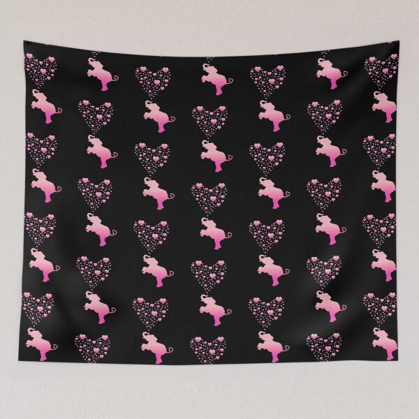 Item preview, Elephant with Pink Heart Bubbles designed and sold by Deborah Camp.