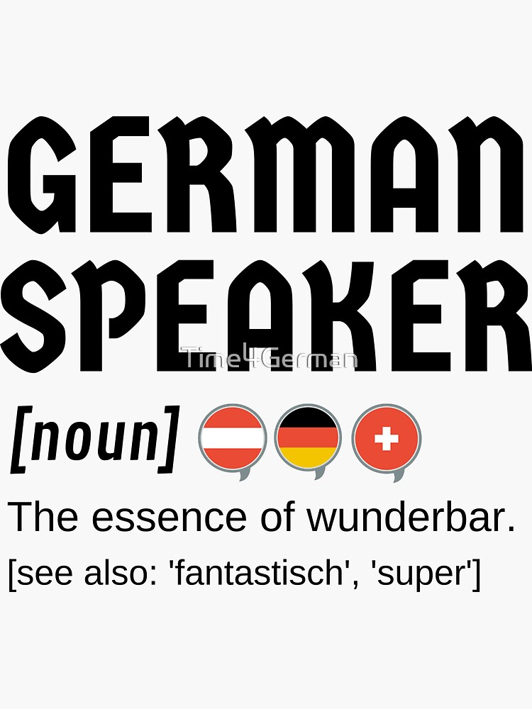 "Ich spreche Deutsch Wunderbar Definition" Sticker by Time4German