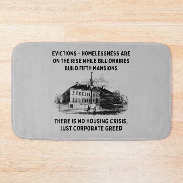 Item preview, evictions + homelessness (black text) designed and sold by quinnhopp.
