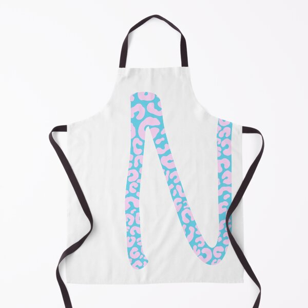 Item preview, N Initial Animal Print Cheetah Print Pink And Blue designed and sold by forfun-art.