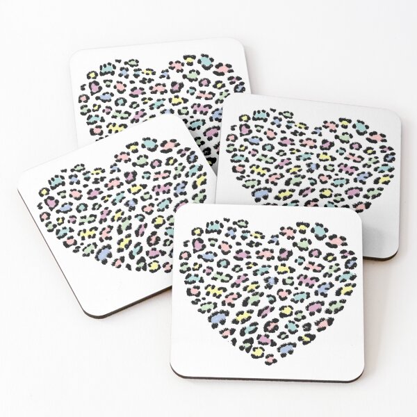 Item preview, Leopard Heart in Pastels designed and sold by paivihollander.
