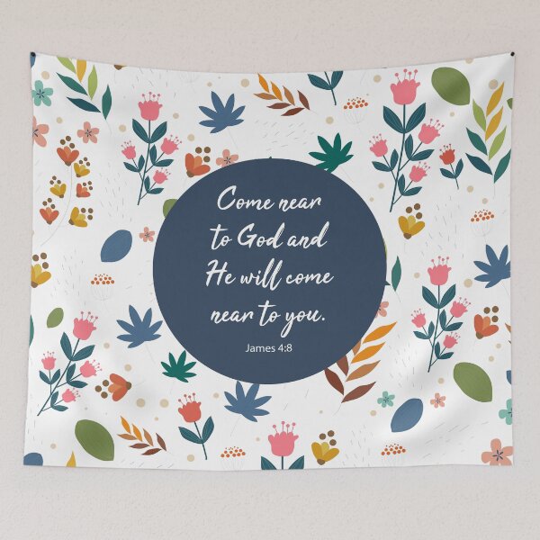 Item preview, Come near to God, James 4:8, Bible Verse designed and sold by StudioCitrine.