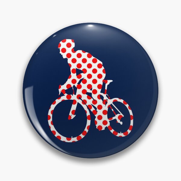 Item preview, Cyclist Climbing Polka Dot Pattern  designed and sold by RabeDesigns.