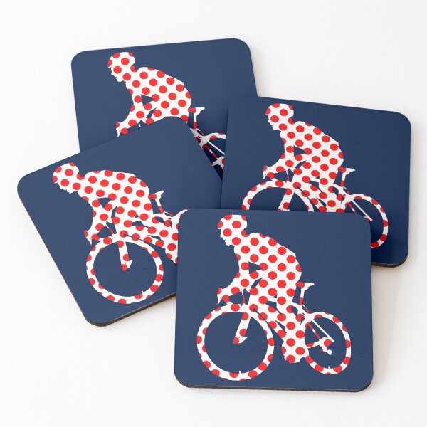 Item preview, Cyclist Climbing Polka Dot Pattern  designed and sold by RabeDesigns.