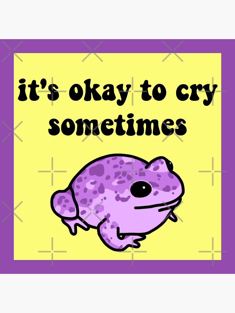 It’s Okay To Cry Sometimes Frog by melouker