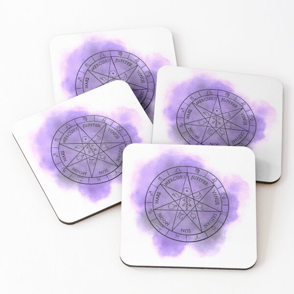 Item preview, Purple and Black Water Color Zodiac Chart designed and sold by ShortStickers.