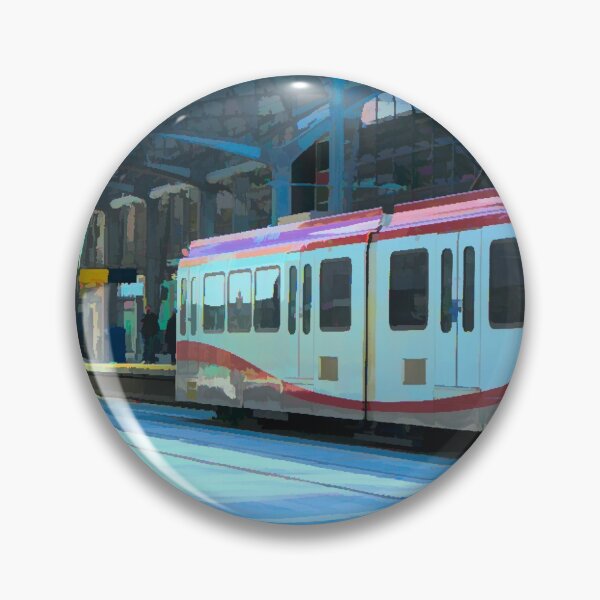 Item preview, Illustration of transit in downtown Calgary. designed and sold by CanadianWild418.