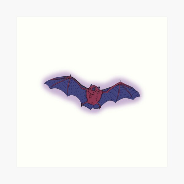 Purple Bat Art Print