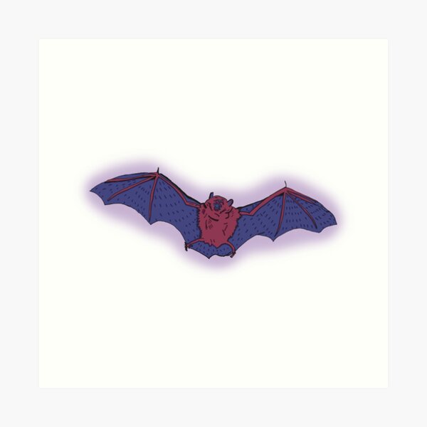 Purple Bat Art Print