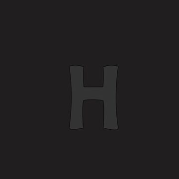 letter h black Sticker for Sale by ZiphGames