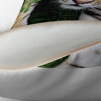 Alternate view of Chilling tiger Throw Pillow