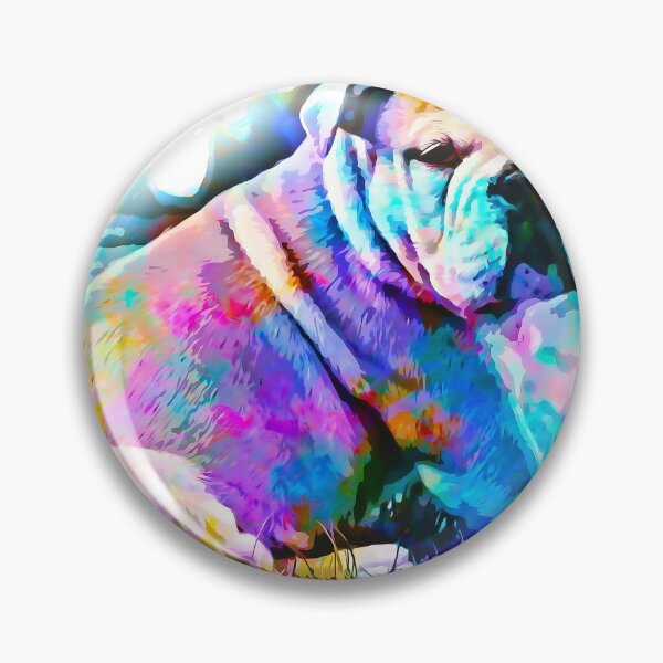 Item preview, Buldog inglés colorido designed and sold by OmaxO.