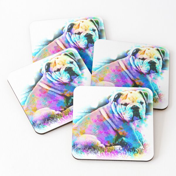 Item preview, Colorful english buldog designed and sold by OmaxO.